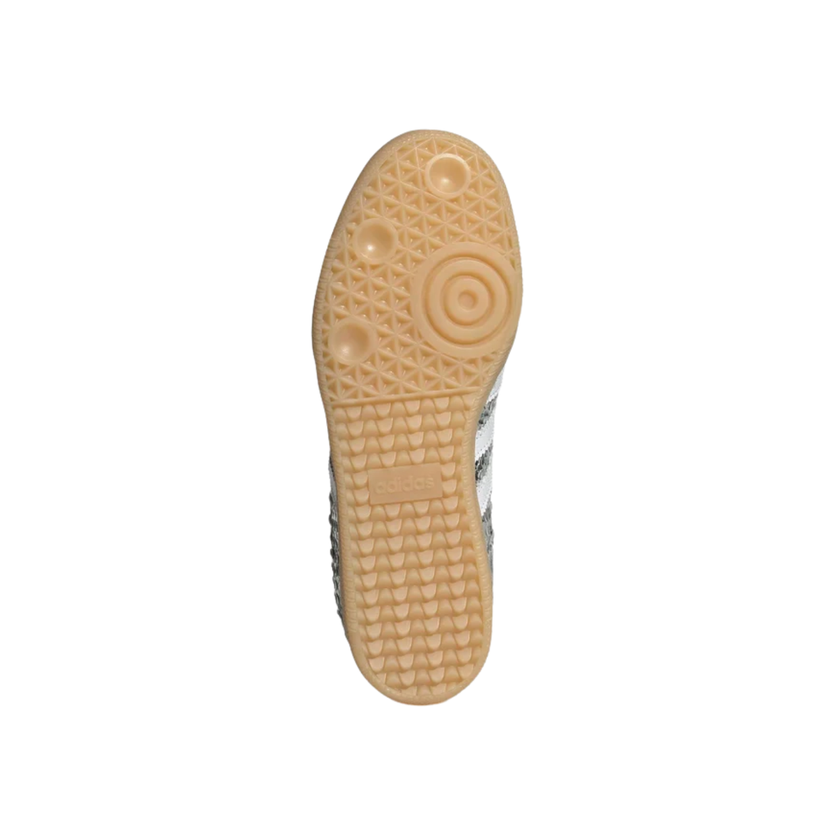 Adidas Samba argentée femme effet peau de serpent
