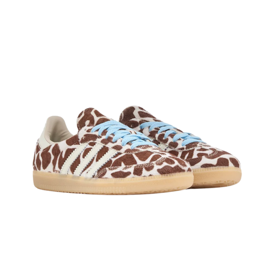 Adidas Samba OG imprimé girafe femme beige et marron