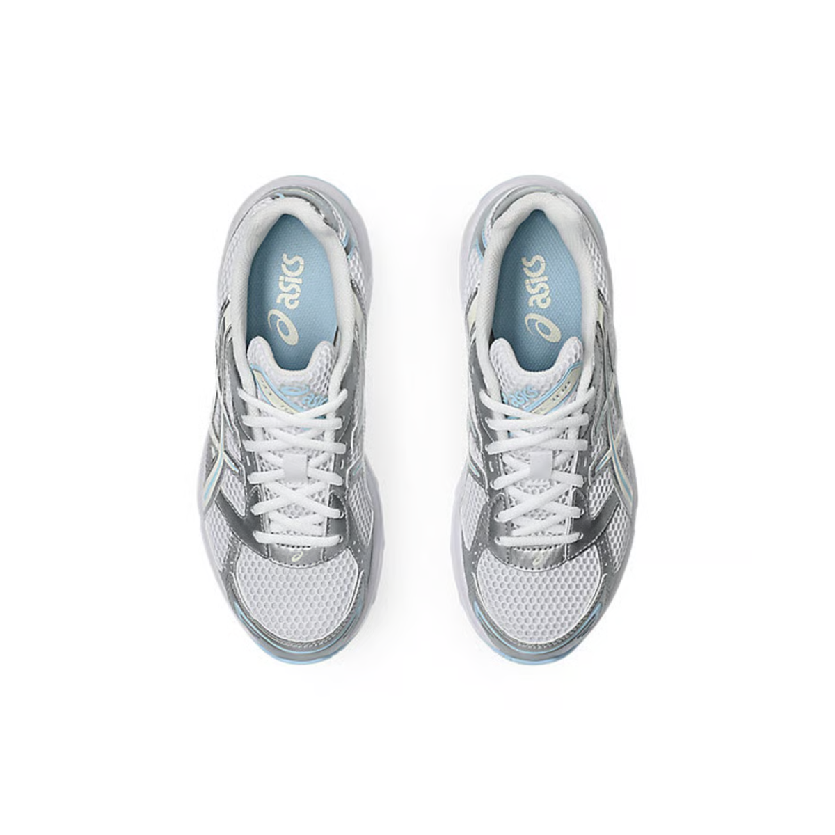 Détails mesh, argent et bleu clair de la ASICS Gel-1130 Femme