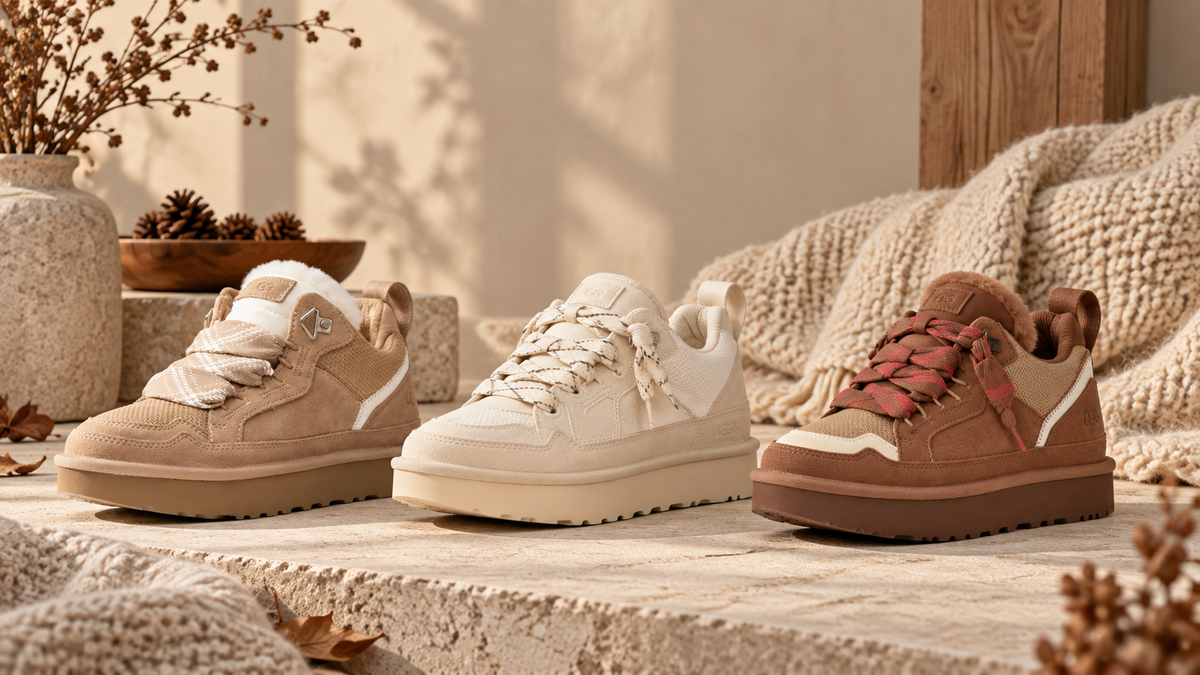 UGG Lowmel femme Sand Ceramic et Rocky Oak pour l’hiver 2026