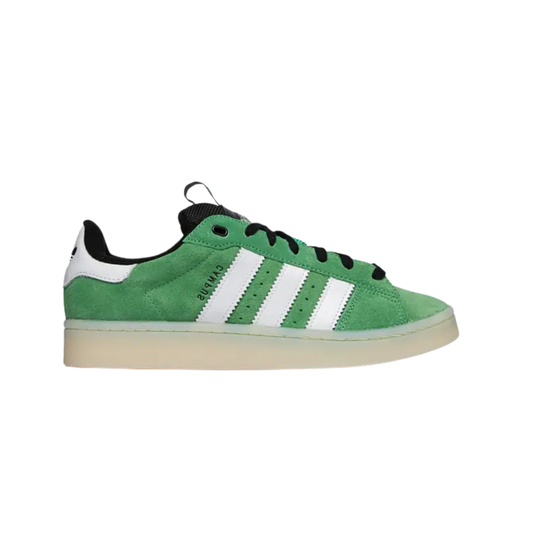 Adidas Campus 00s Semi Screaming Green HQ8713 vue de profil extérieur verte et blanche