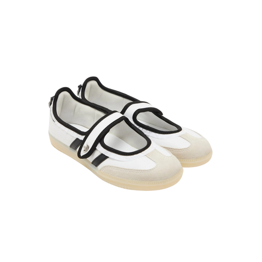 Adidas Samba Jane femme blanche et noire avec finitions à volants