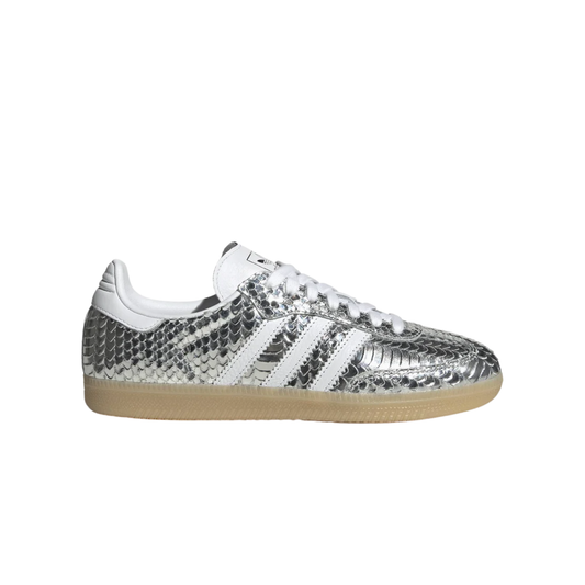Adidas Samba Patent Snakeskin Silver Metallic Femme IH9016 vue de profil