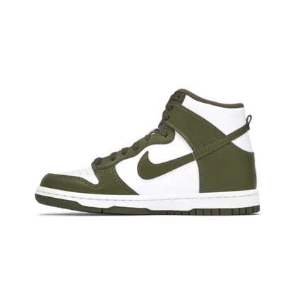 Nike Dunk High Cargo Khaki GS DB2179-105 vue de profil intérieur blanc et kaki