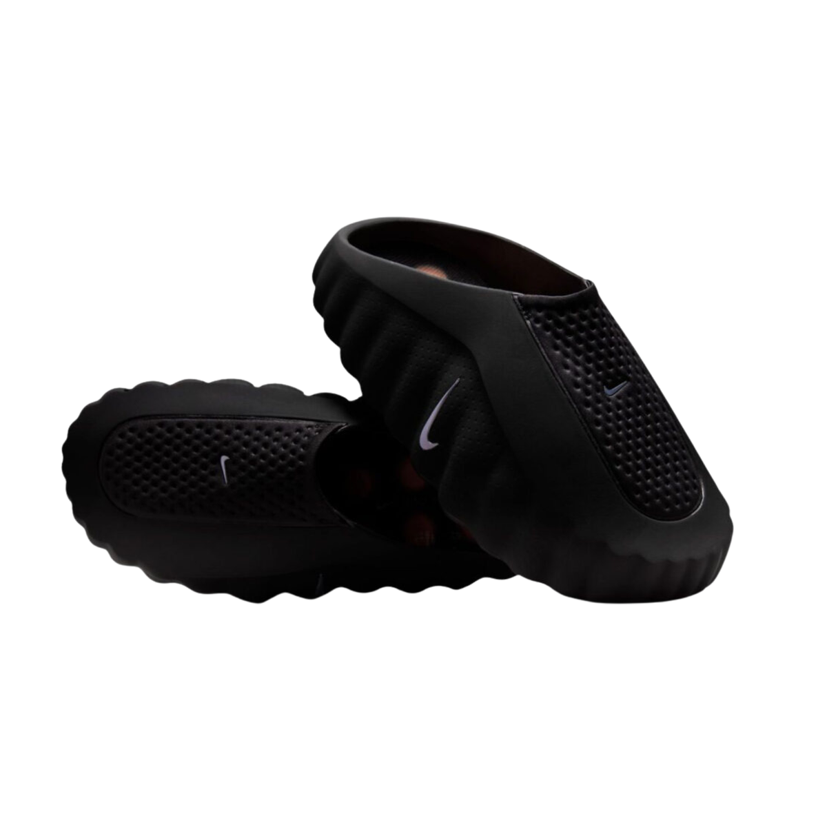 Paire de Nike Mind 001 Slide Black Chrome HQ4309-001 vue trois quarts
