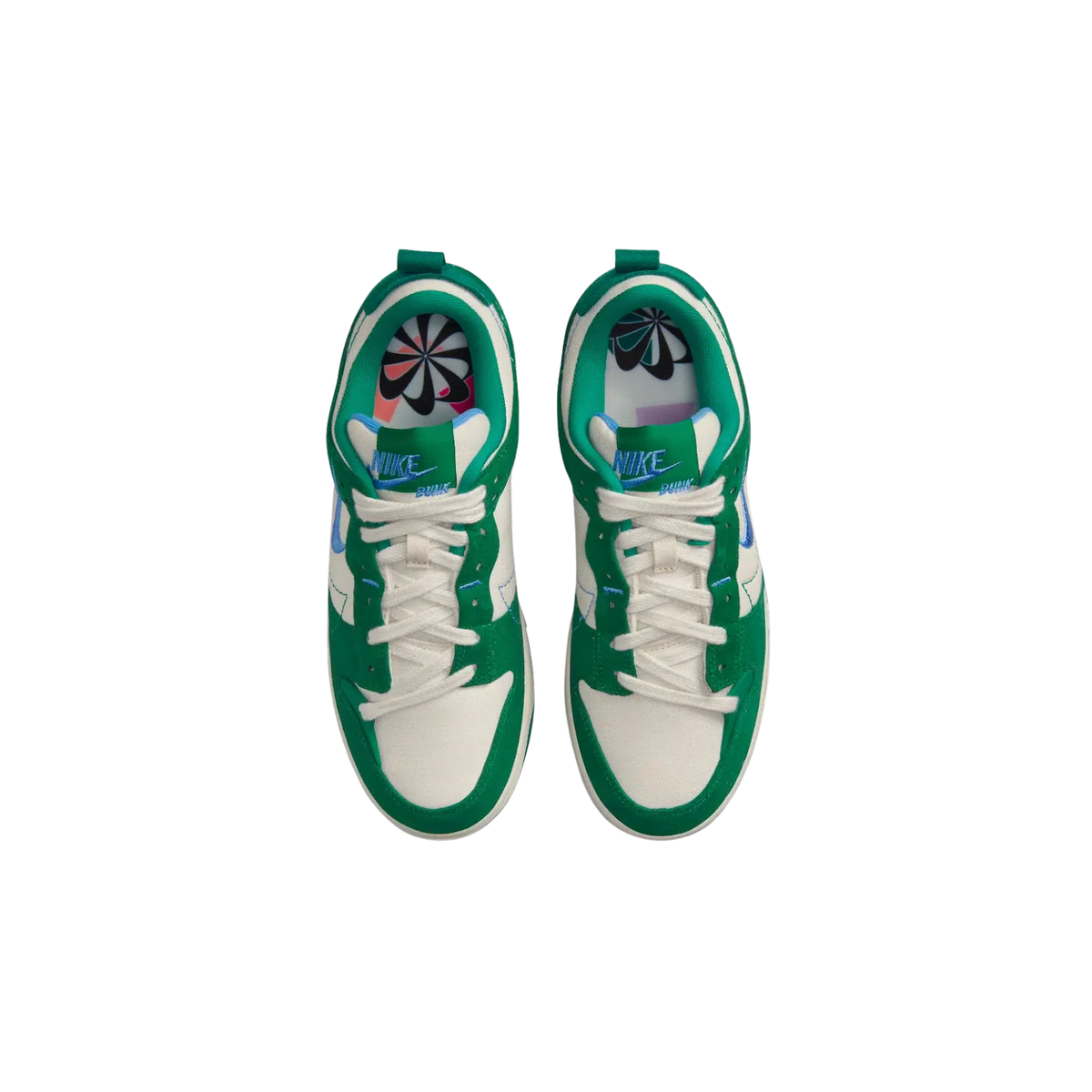 Nike Dunk Low Disrupt 2 Malachite vue de dessus avec laçage