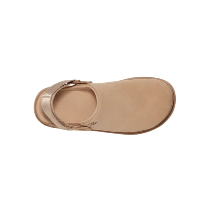 Vue arrière de la UGG Goldenstar Clog Driftwood avec bride réglable
