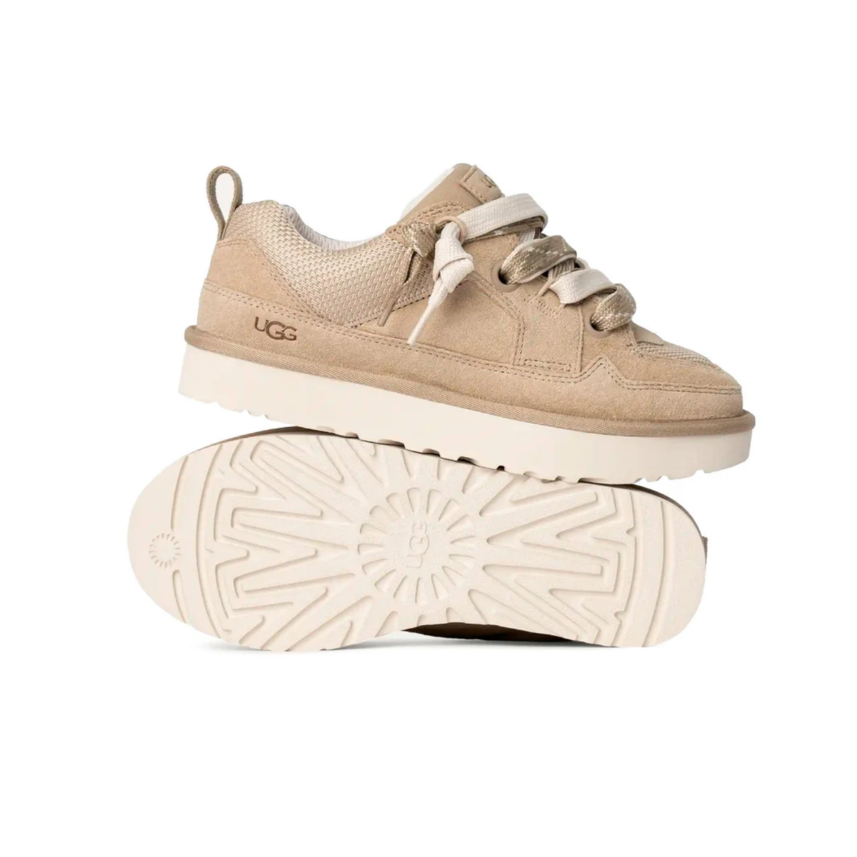 UGG Lo Lowmel beige pour femme et homme vue latérale
