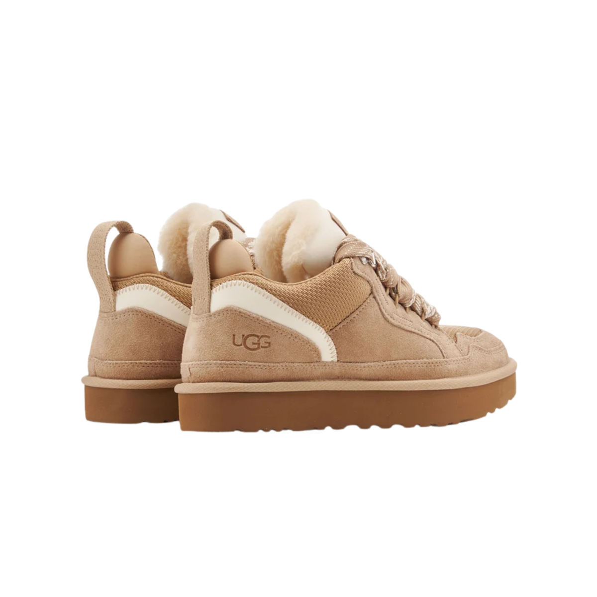 UGG Lowmel Sand 1144032-SAN vue de dessus avec lacets épais