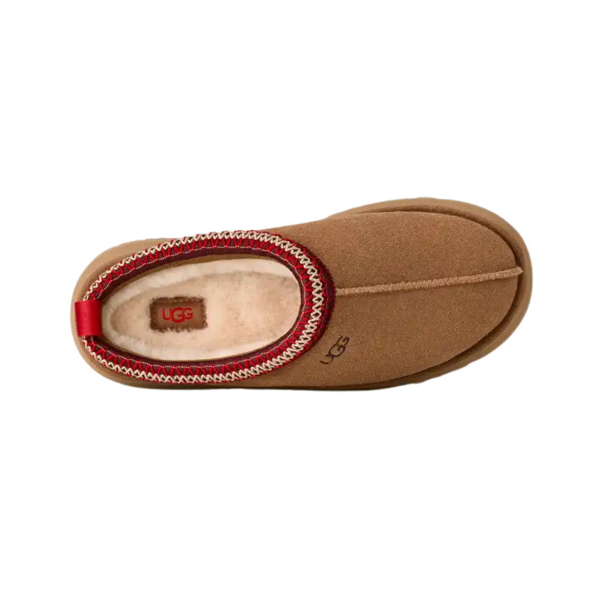 UGG Tazz Slipper Chestnut Femme 1122553-CHE vue de dessus avec doublure intérieure